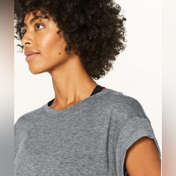 Lululemon Box It Out Short Sleeve - Heathered Black - Picture 3 of 5